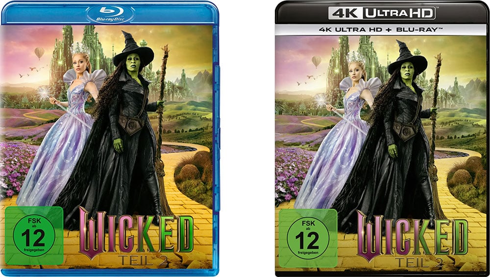 „Wicked: Teil 2“ in 4K Steelbooks & Standard Varianten ab 1. Quartal 2026 – Update