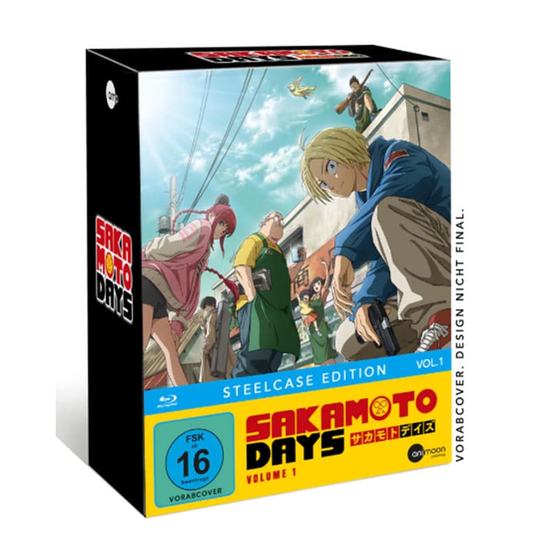 „Sakamoto Days“ Vol. 1-4 in Steelcases auf Blu-ray ab 2026