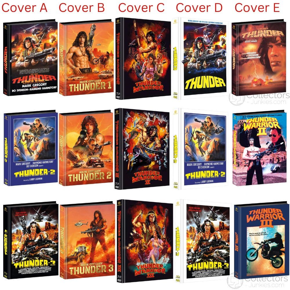 „Thunder 1-3“ in mehreren Blu-ray Mediabooks ab 2025 – Update4