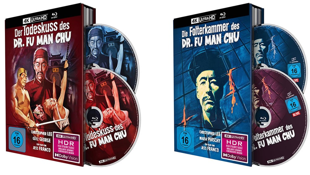 „Der Todeskuß des Dr. Fu Man Chu“ & „Die Folterkammer des Dr. Fu Man Chu“ jeweils im 4K Mediabook ab Mai 2026 – Update2