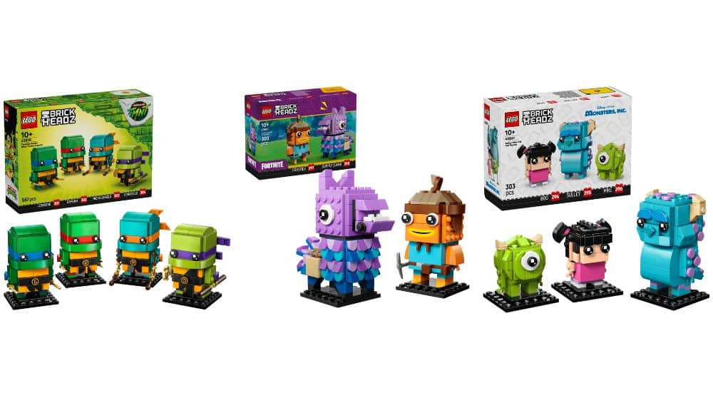 LEGO BrickHeadz: „Teenage Mutant Ninja Turtles“, „Sulley, Mike und Boo“ & „Vorratslama und Fischstäbchen“ ab 2026