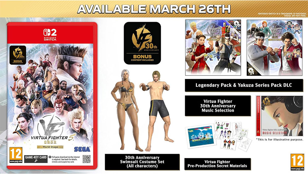 „Virtua Fighter 5 R.E.V.O. World Stage“ 30th Anniversary Edition für die Nintendo Switch 2 ab März 2026