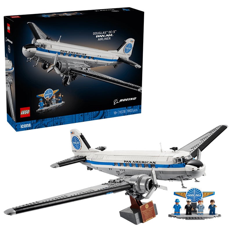 LEGO Icons „Douglas DC-3 PAN AM Passagierflugzeug“ ab April 2026