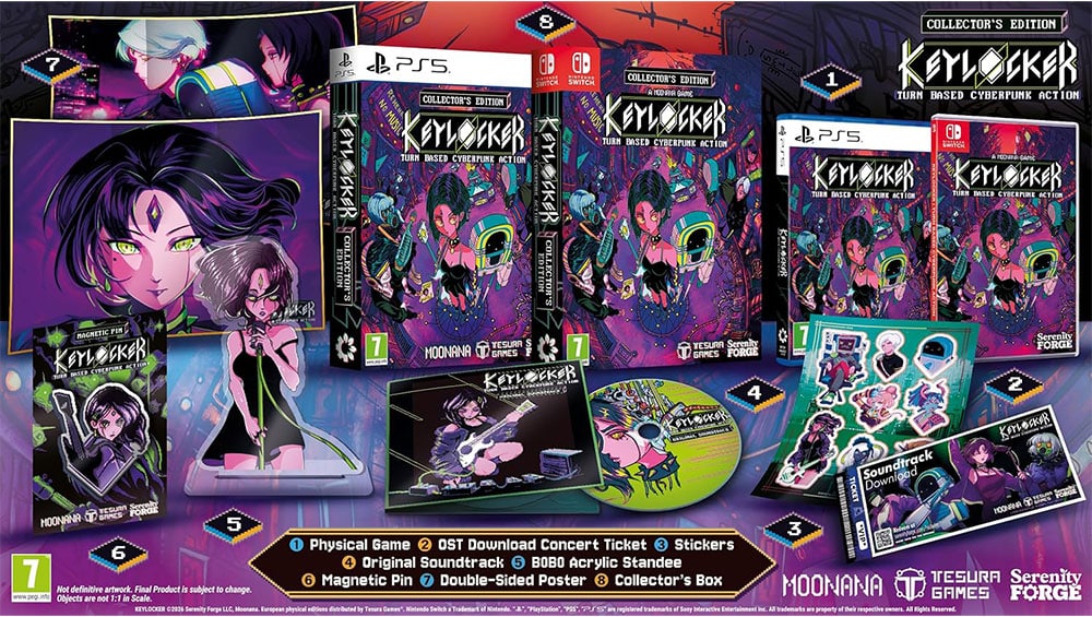 „Keylocker Turn Based Cyberpunk Action“ als Collectors Edition und in Standard Varianten ab August 2026
