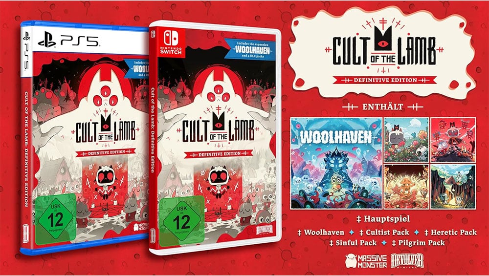 „Cult of the Lamb“ Definitive Edition für Playstation 5 & Nintendo Switch