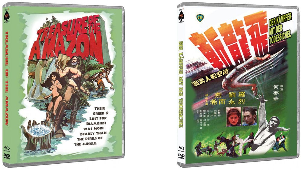 „Der Kämpfer mit der Todessichel“ & „Treasure of the Amazon“ in Scanavo Cases