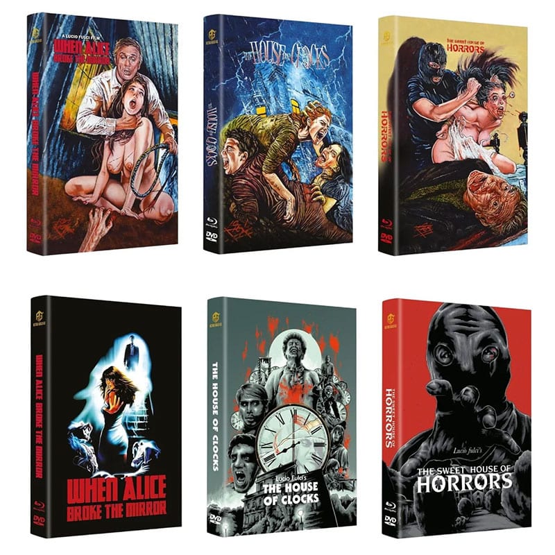 „The House of Clocks“, „When Alice Broke the Mirror“ & „The Sweet House of Horrors“ in Blu-ray Hartboxen ab April 2026