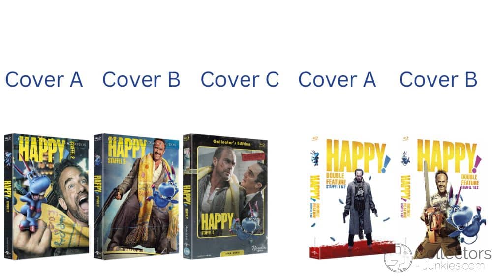 „Happy“ Staffel 2 in Blu-ray Mediabooks & Double-Feature ab April 2026 – Update