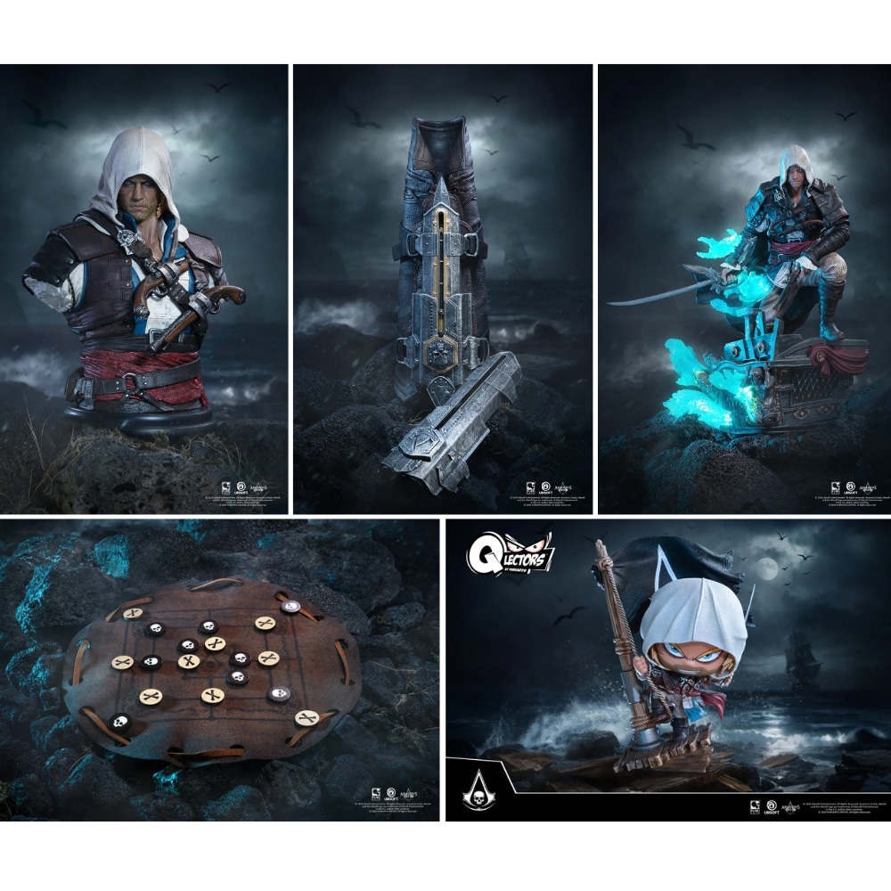 Assassin’s Creed IV Black Flag Resynced: „Kenway Hidden Blade“, „1/4 Scale Bust“ & „1/8 Scale Statue“
