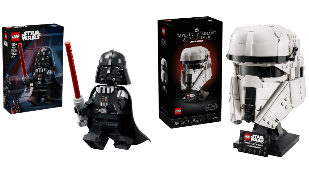 LEGO „Große Darth-Vader-Minifigur“ & „Helm eines AT-RT-Piloten des Restimperiums“ ab Juni 2026