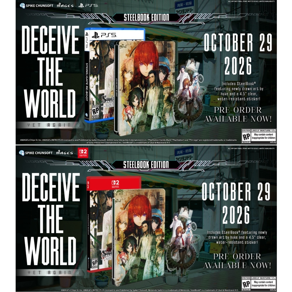 „STEINS;GATE RE:BOOT“ Standard Variante & Steelbook Edition ab Oktober 2026