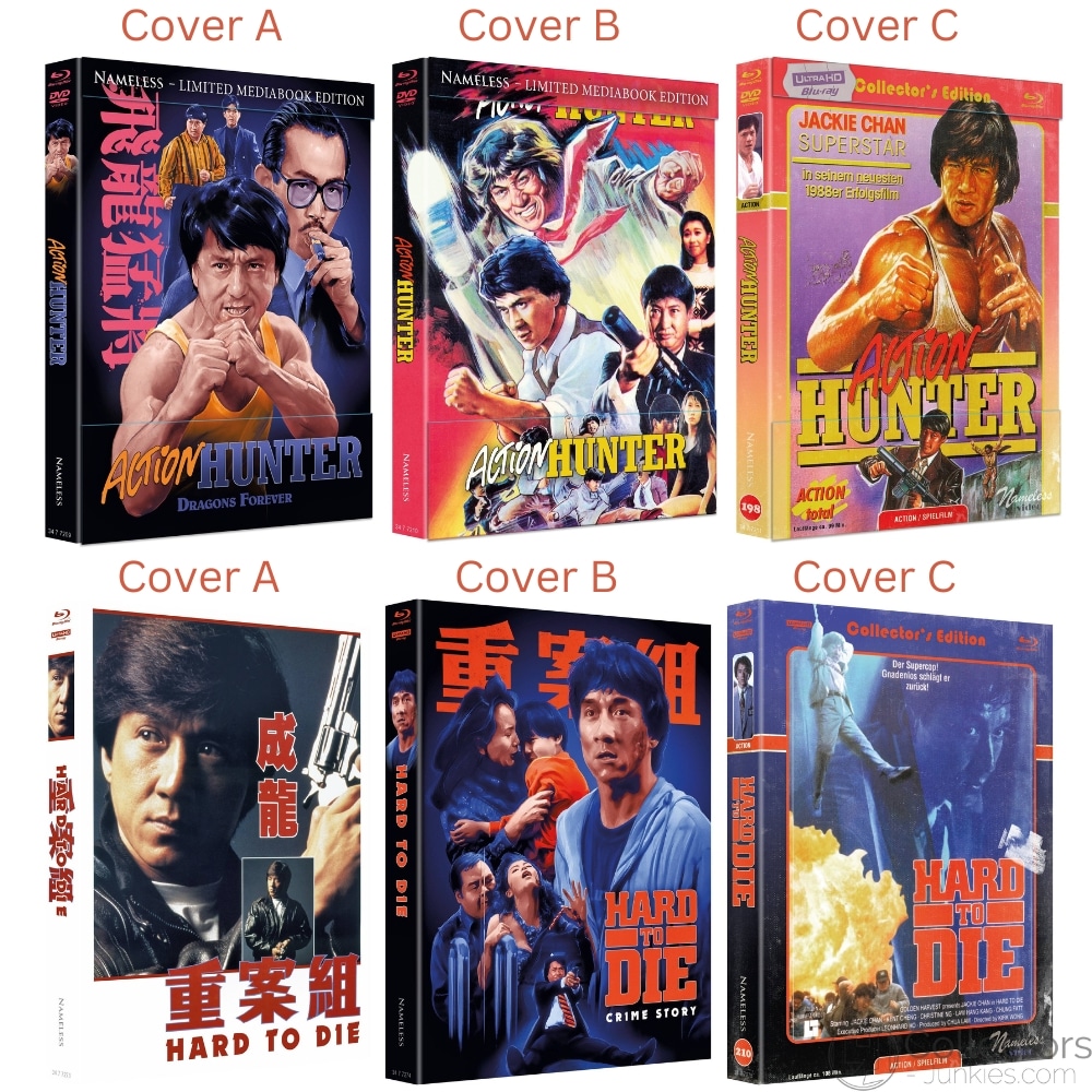„Action Hunter“ & „Hard to Die“ in mehreren 4K Mediabooks ab Mai 2026