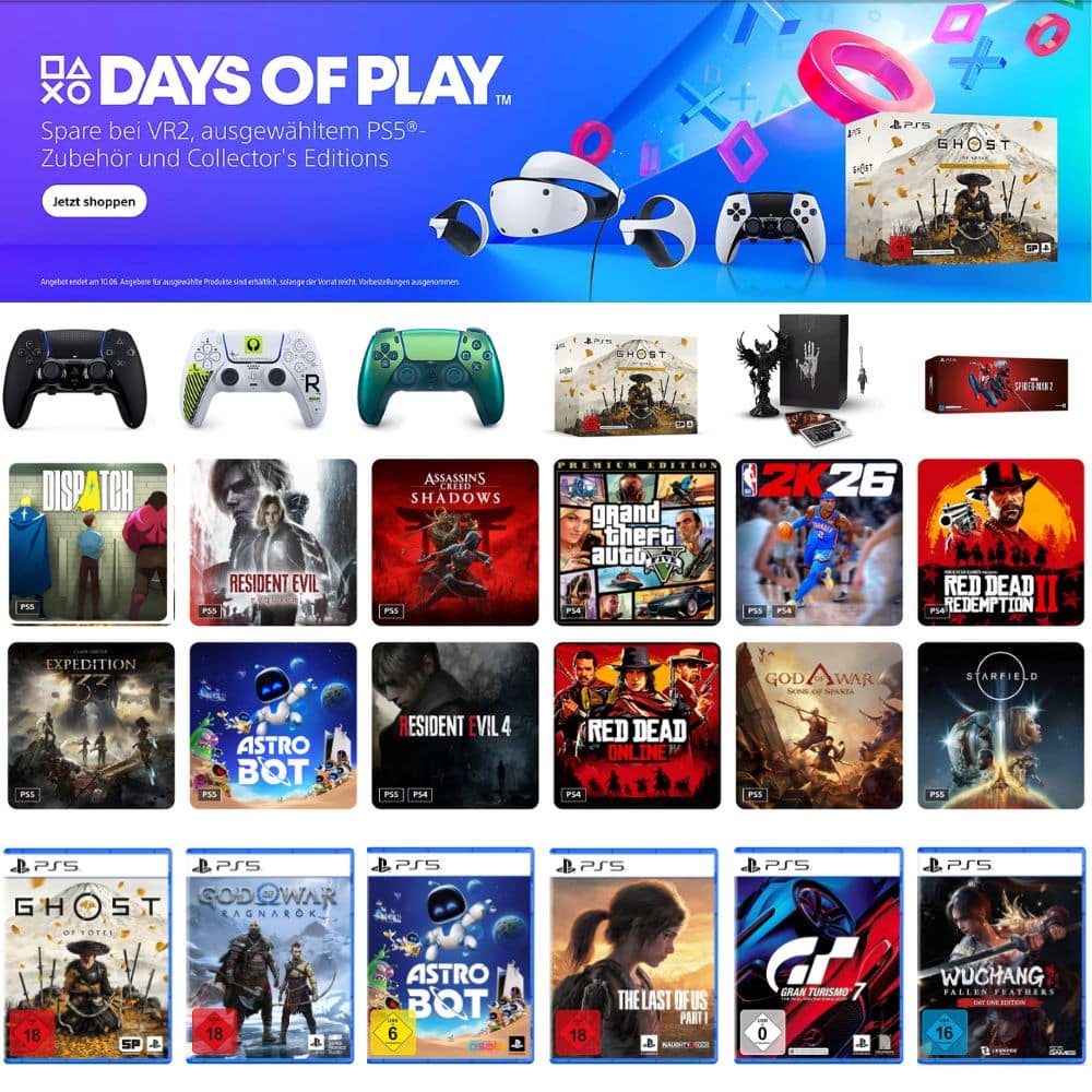 Days of Play 2026: Spiele, Konsolen & Zubehör reduziert