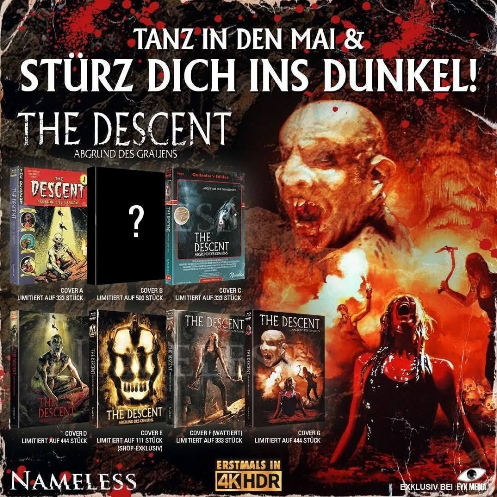 „The Descent“ in 4K Mediabooks ab 3. Quartal 2026