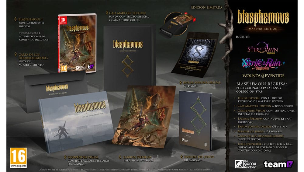 „Blasphemous“ Martyrs’ Edition für die Nintendo Switch & PS4 ab Oktober 2026