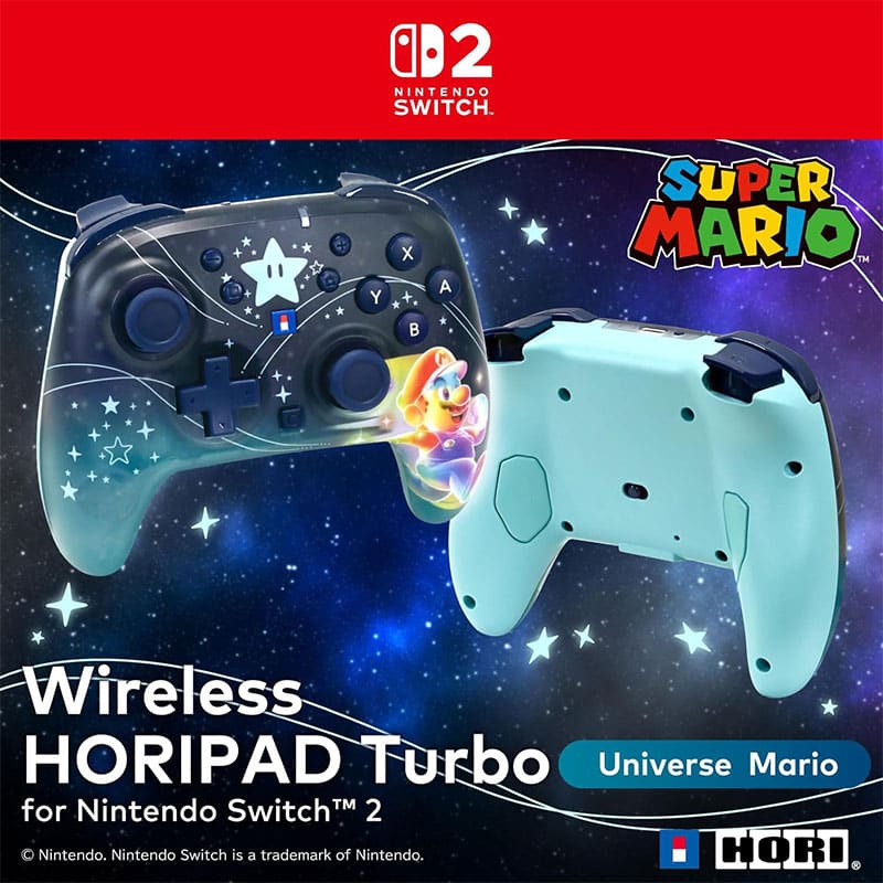 HORI Wireless HORIPAD Turbo Controller für Nintendo Switch 2 „Universe Mario“-Design ab Juli 2026