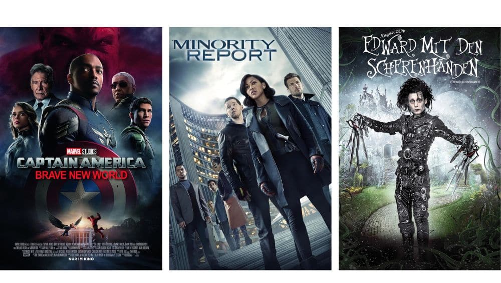 „Minority Report“, „Edward mit den Scherenhänden“ & „Captain America: Brave New World“ in 4K Standard Varianten ab September 2026
