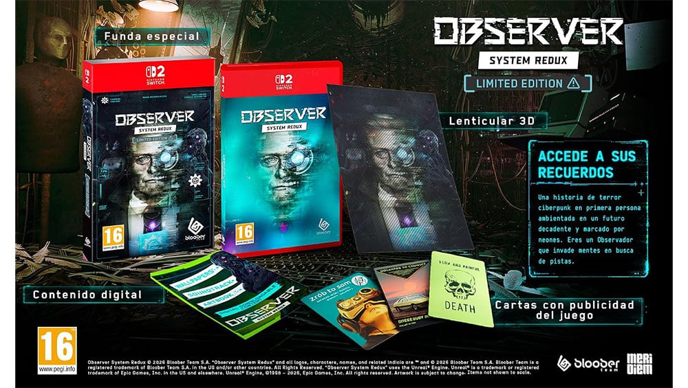 „OBSERVER SYSTEM REDUX“ LIMITED EDITION für Nintendo Switch 2 ab Oktober 2026