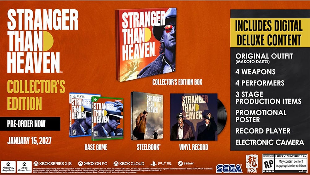 „Stranger Than Heaven“ Collectors Edition für die Playstation 5 & Xbox Series X ab Januar 2027