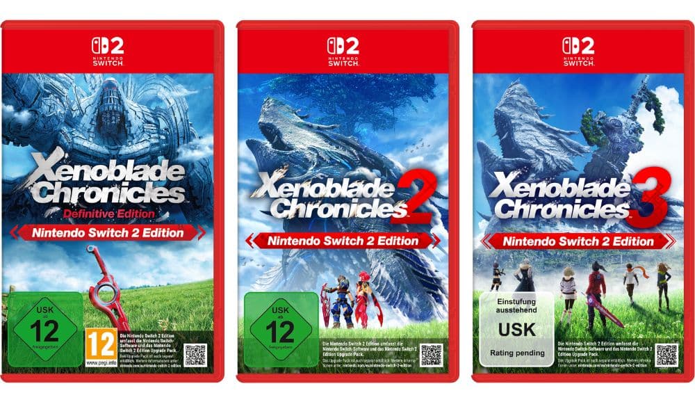 „Xenoblade Chronicles: Definitive Edition“, Xenoblade Chronicles: 2& 3″ jeweils als Nintendo Switch 2 Edition ab 2026