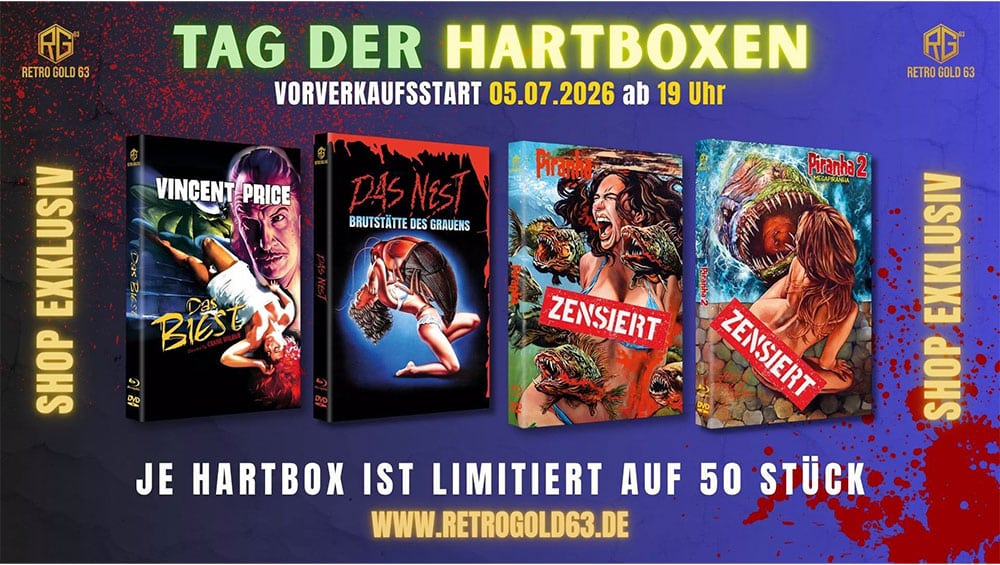 „Das Biest“, „The Nest“ & „Piranha 1 & 2“ in Blu-ray Hartboxen ab Juli 2026