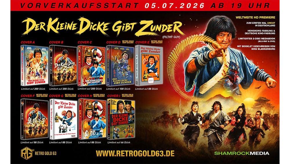 „Der kleine Dicke gibt Zunder“ in mehreren Blu-ray Mediabooks ab 2026