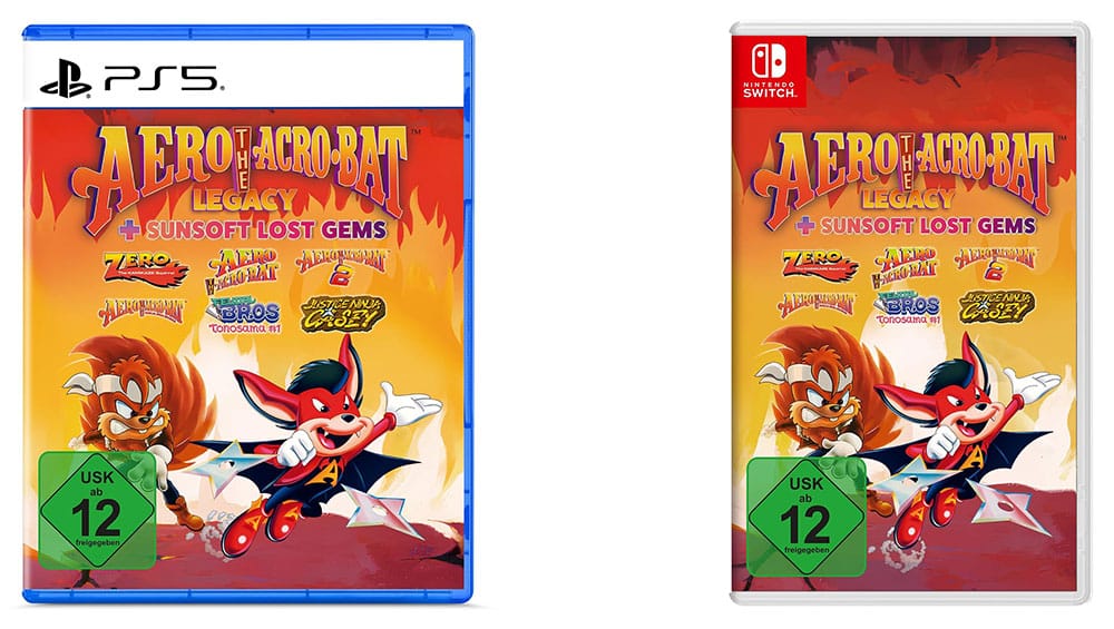 „Aero the Acro-Bat Legacy + Sonsoft Lost Gems“ für die Playstation 5 & Nintendo Switch ab September 2026