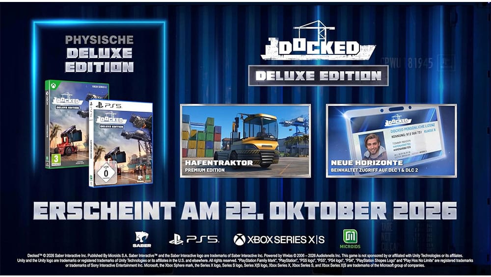 „DOCKED“ Deluxe Edition für PS5 & Xbox Series X ab Oktober 2026