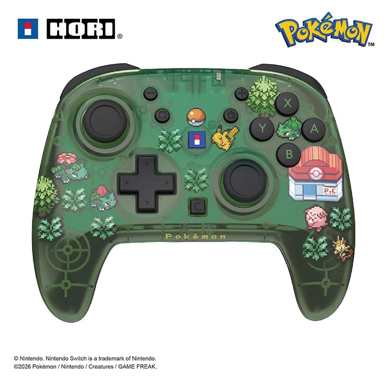 HORI Wireless HORIPAD Turbo „(Pixel Grün) mit Retro-Pokémon Muster“ für Nintendo Switch 2 ab August 2026