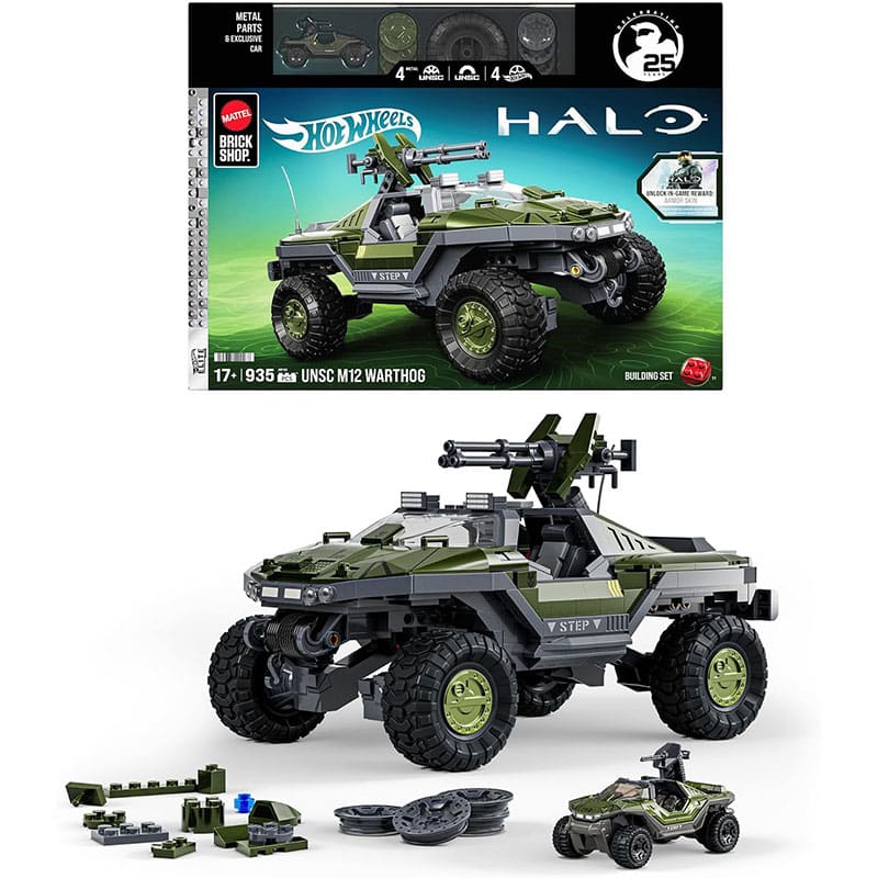 Mattel Brick Shop: Hot Wheels Elite-Serie „Halo UNSC M12 Warthog“ Bauset ab September 2026