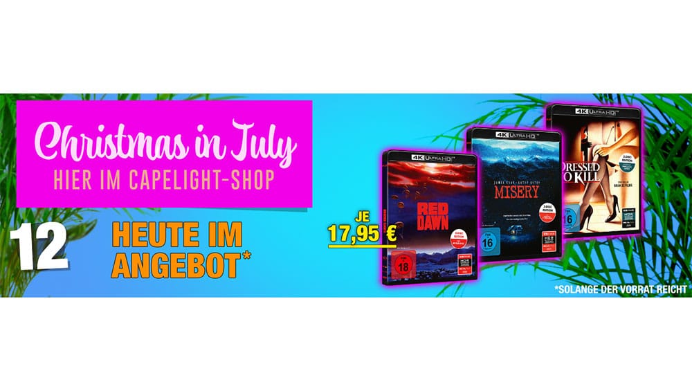 Christmas in July Tag 12: "Red Dawn", "Dressed to Kill" & "Misery" auf 4K UHD für je 17,95€ 1
