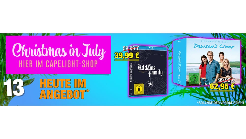 Christmas in July Tag 13: "Addams Family - Die komplette Serie (Blu-ray) für 39,99€ & "Dawson's Creek - Die komplette Serie (Blu-ray)" für 62,95€ 1