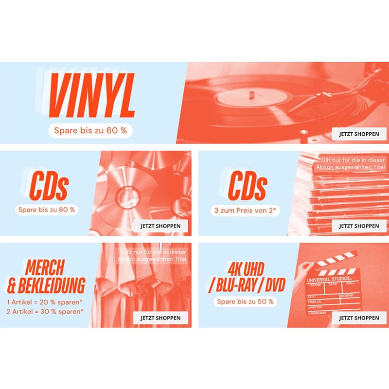 Summer Sale bei iMusic mit bis zu 50% Rabatt auf 4K UHD & Blu-rays, „3 für 2-Aktion auf CDs“ und mehr