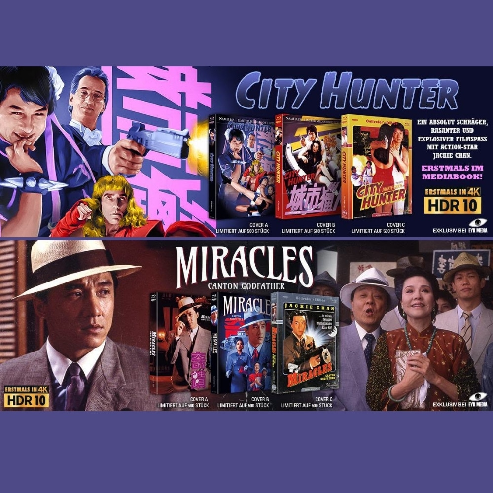 „City Hunter“ & „Miracles – Canton Godfather“ in 4K Mediabooks ab September 2026