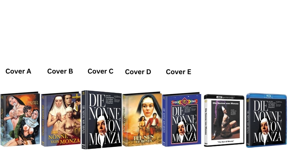 „Die Nonne von Monza“ in mehreren 4K Mediabooks ab 2026 – Update