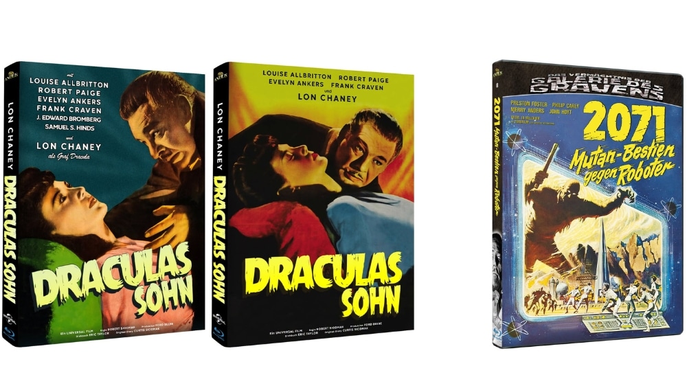 „Draculas Sohn“ in Blu-ray Mediabooks & „2071: Mutan-Bestien gegen Roboter“ auf Blu-ray ab August 2026