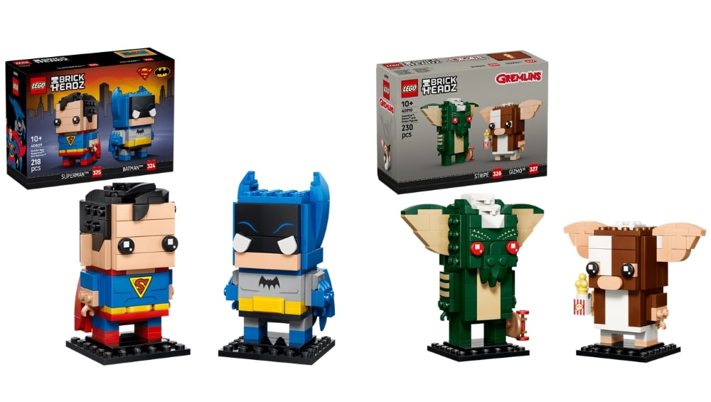 LEGO BrickHeadz „Die Gremlins Gizmo und Stripe“ & „Superman und Batman: Figuren aus dem Golden Age“ ab September 2026
