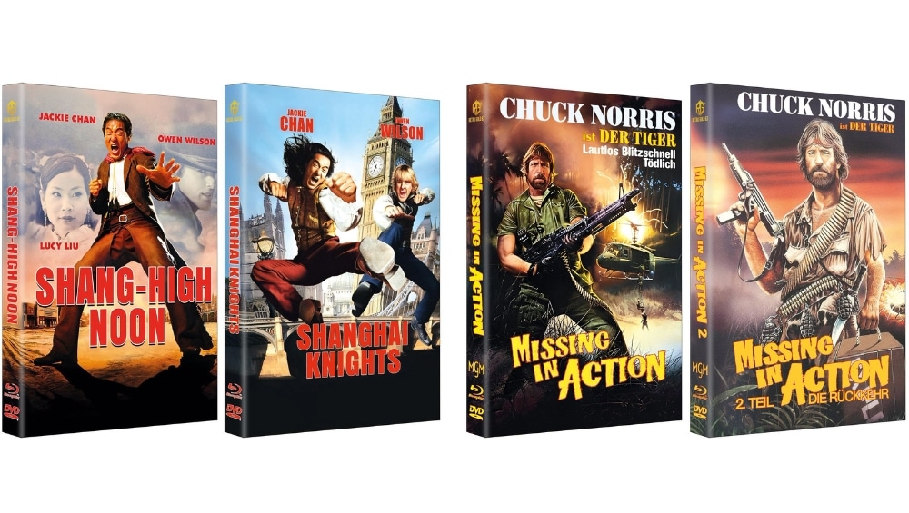 „Shang-High Noon“, „Shanghai Knights“, „Missing in Action 1 & 2“ demnächst in Blu-ray Hartboxen