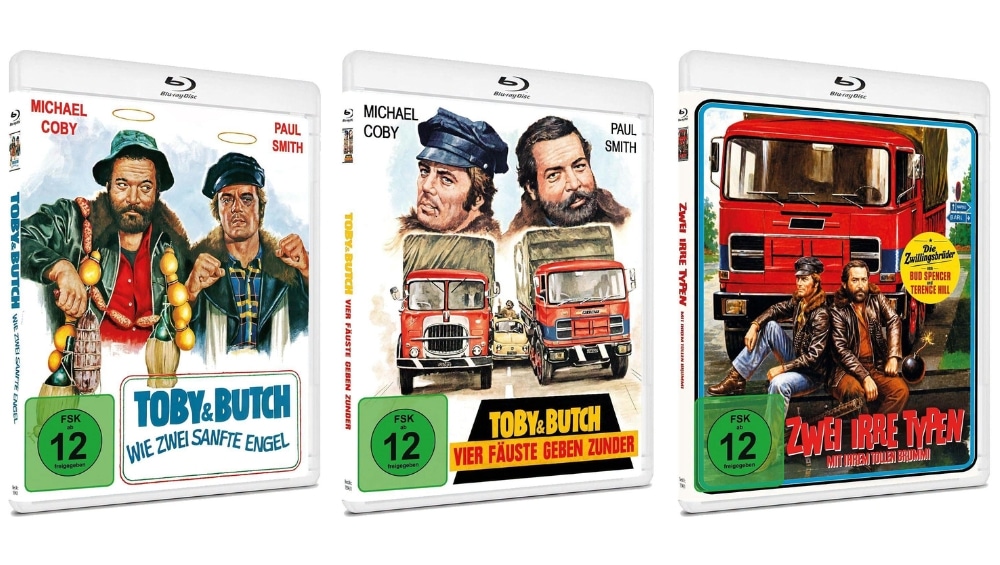 TOBY & BUTCH „Vier Fäuste geben Zunder“, „Zwei Irre Typen mit ihrem tollen Brummi“ & „Wie zwei sanfte Engel“ auf Blu-ray ab 1. Quartal 2027