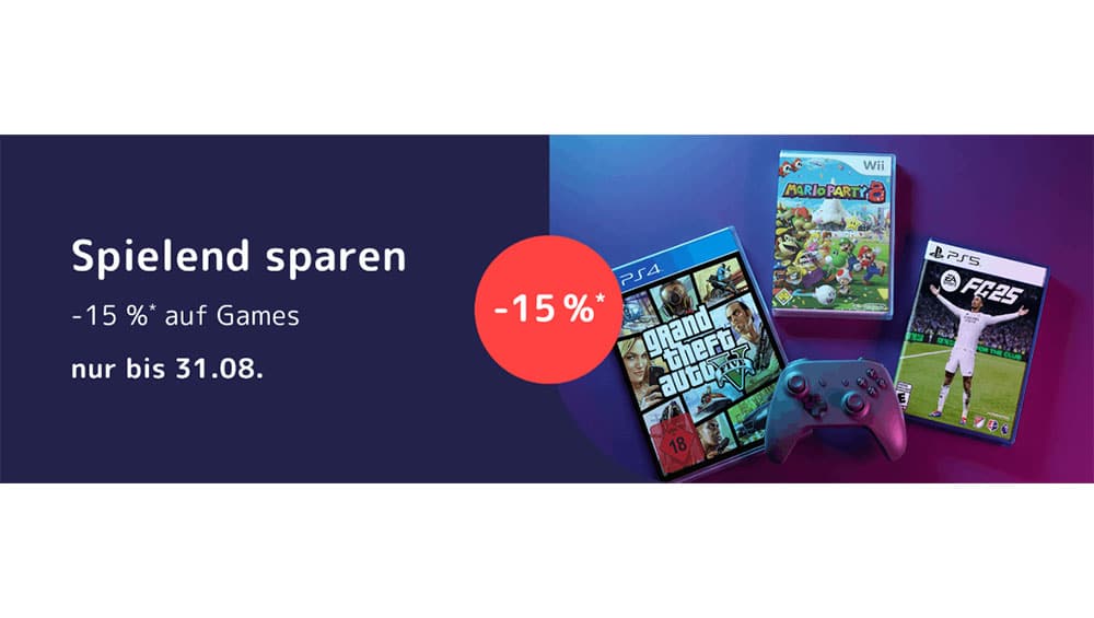 15% Rabatt auf Games bei Medimops