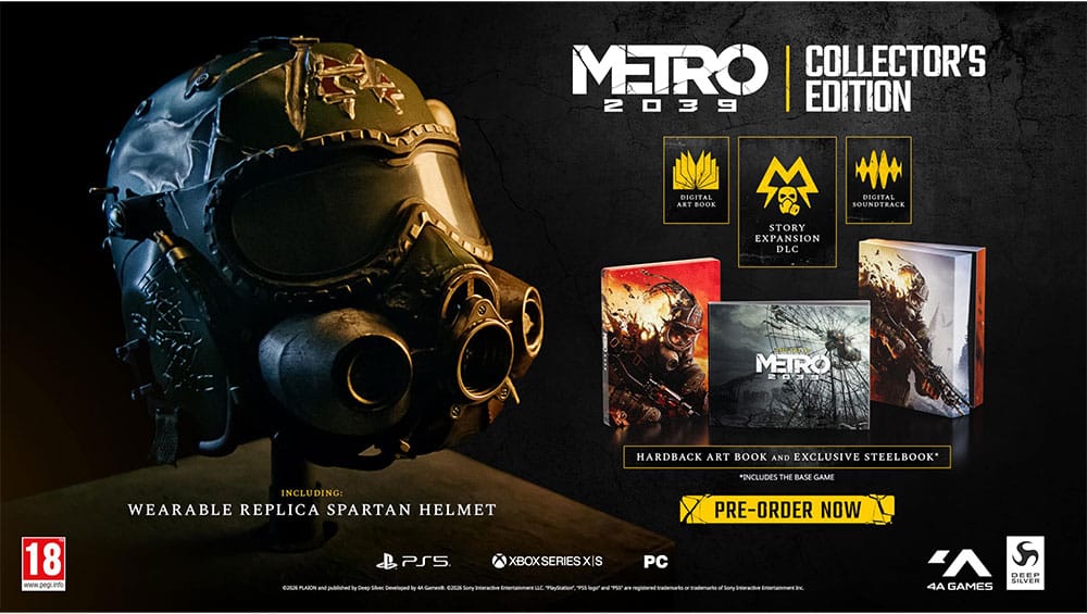 „METRO 2039“ Collectors Edition, Deluxe Edition inkl. Steelbook & Standard Varianten ab 1. Quartal 2027 – Update