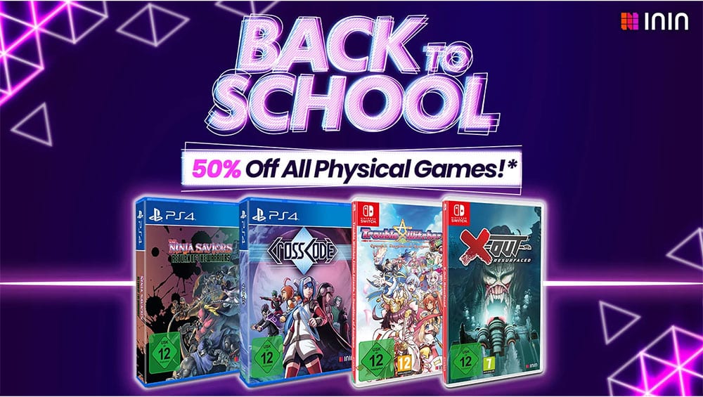 Back to School Sale bei ININ mit 50 Prozent Rabatt auf ausgewählte Games