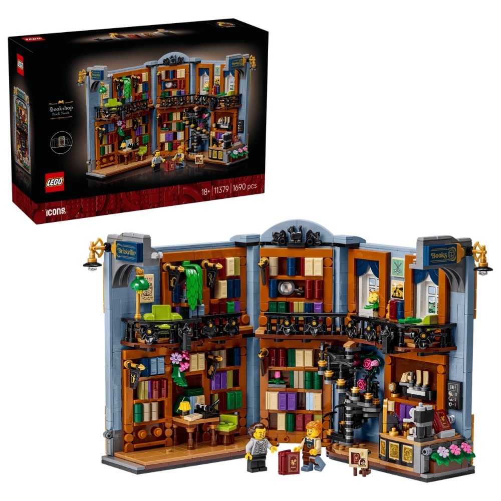 LEGO Icons „Buchladen: Buchstütze“ ab Oktober 2026