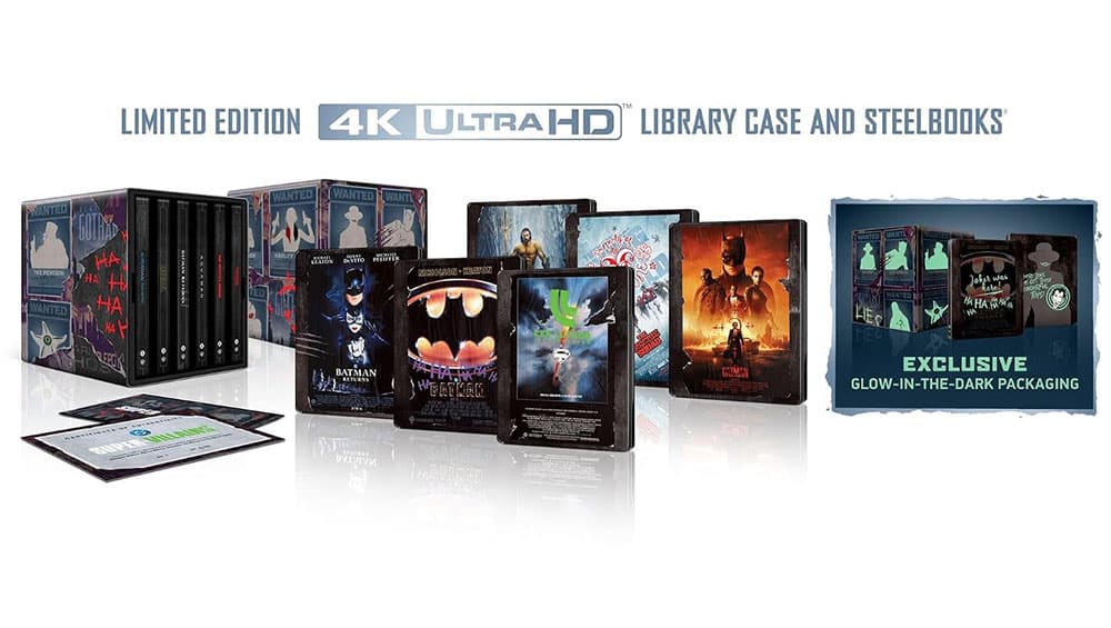 „DC Villains“ 6-Film Steelbook Collection im Library Case (4K UHD) ab Oktober 2026 (US)