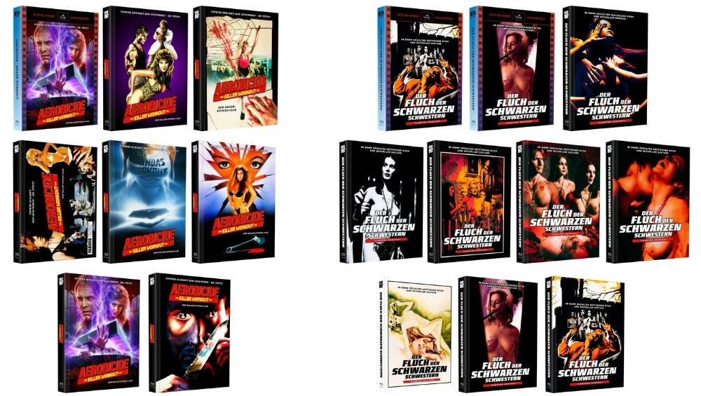 „Der Fluch der schwarzen Schwestern“ und „Aerobicide“ erscheinen als Blu-ray-Mediabooks