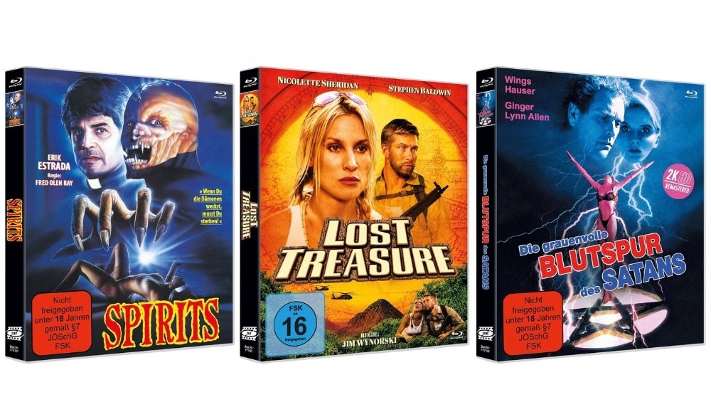 3 neue „From The Vault“-Blu-rays mit „Spirits“, „Die grausame Blutspur des Satans“ und „Lost Treasure“ ab November 2026