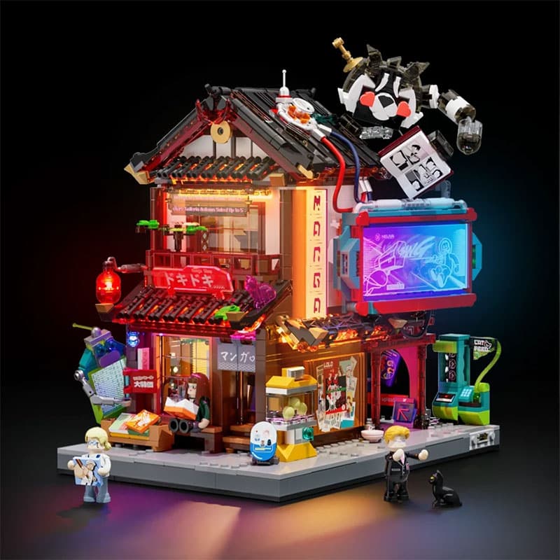 Lumibricks: beleuchteter „Manga Shop“ aus der „Cyberpunk Collection“