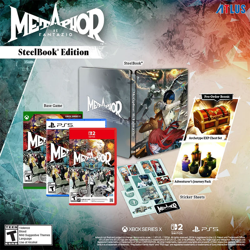 „Metaphor: ReFantazio“ Steelbook Edition für die Nintendo Switch 2, PS5 & Xbox ab November 2026