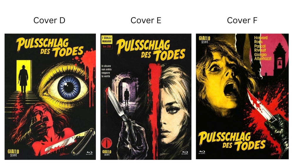 „Pulsschlag des Todes (5 donne per l’assassino)“ erscheint in drei neuen Mediabook-Covern im Oktober 2026