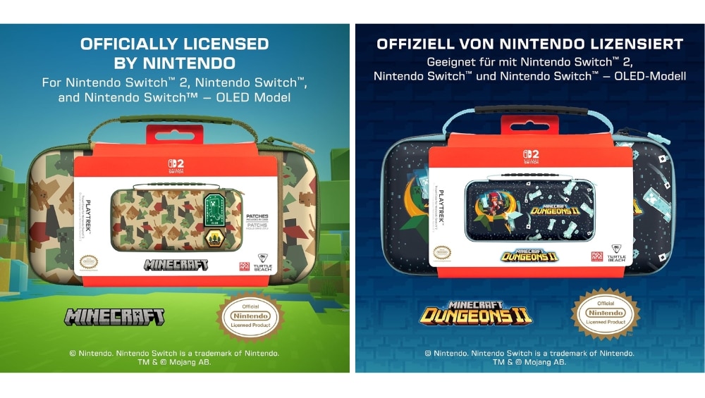 Turtle Beach bringt zwei „Minecraft“ PlayTrek-Reiseetuis für Nintendo Switch 2 heraus